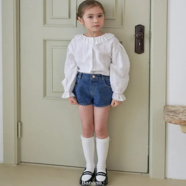 2025 Summer New Fashion Girls Jeans Shorts Children Beach Pants Cute Baby Girl Floral Shorts Kids Clothes - Himpall