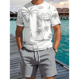Men’s Summer Palm Tree T-Shirt – Short Sleeve Vacation Beach Casual Graphic Tee - Tshirt-NXH79661 / M