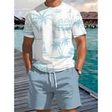Men’s Summer Palm Tree T-Shirt – Short Sleeve Vacation Beach Casual Graphic Tee - Tshirt-NXH79665 / 160 (13T-14T)