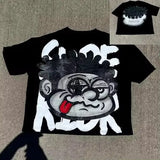 Vintage Big Face Graphic T-Shirt – Unisex Cotton Y2K Oversized Streetwear Tee - 1 / XXXL