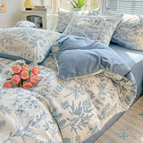2025 Washed Cotton Double Yarn Single Quilt Cover Simple Wind Ins Wind Small Floral Korean Version Duvet Skin Friendly