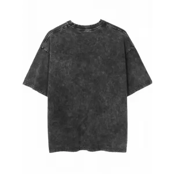 Washed Vintage Acid Wash T-Shirt – Women’s Harajuku Street Hip Hop Retro Cotton Top