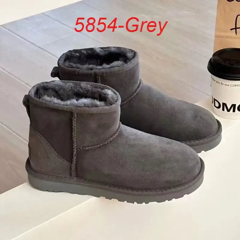 2025 Winter Warm Boots Ladies Snow Boots Man and Women Short Boots Real Sheepskin Wool Low-cut Warm Fur Shoes Fur