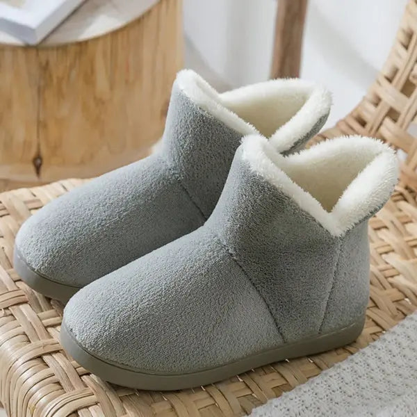2025 Winter Warm Shoes Woman Men Indoor Slippers Soft Plus Couples Home Floor Snow Boots Anti-slip Female House