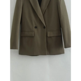 2025 WOMAN Autumn New Fashion Lazy Style Solid Color Loose Suit Chic Button Joker Long Sleeve Jacket Outerwear Mujer