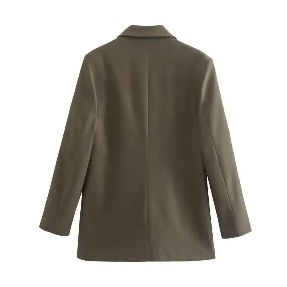 2025 WOMAN Autumn New Fashion Lazy Style Solid Color Loose Suit Chic Button Joker Long Sleeve Jacket Outerwear Mujer