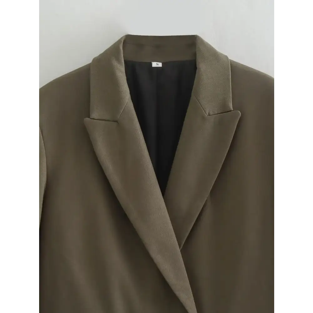 2025 WOMAN Autumn New Fashion Lazy Style Solid Color Loose Suit Chic Button Joker Long Sleeve Jacket Outerwear Mujer