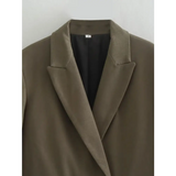 2025 WOMAN Autumn New Fashion Lazy Style Solid Color Loose Suit Chic Button Joker Long Sleeve Jacket Outerwear Mujer