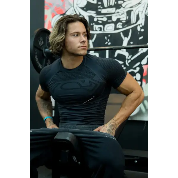 Men’s Fitness T-Shirt – High Elastic Short Sleeve Sports & Training Top