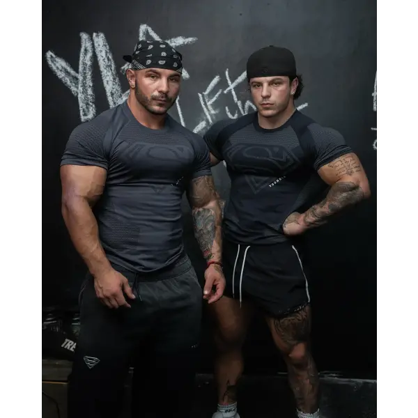 Men’s Fitness T-Shirt – High Elastic Short Sleeve Sports & Training Top