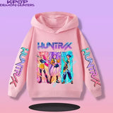 Kpop Demon Hunters Hoodie Polyester Kids Anime Casual Pullover - 21 / 130