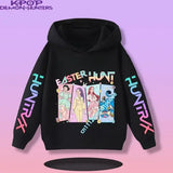 Kpop Demon Hunters Hoodie Polyester Kids Anime Casual Pullover - 18 / 100
