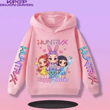Kpop Demon Hunters Hoodie Polyester Kids Anime Casual Pullover - 15 / 150