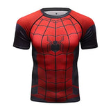 Gym running training superhero compression t-shirt polyester blend activewear - 17FM109-036-ZKB-W / XL