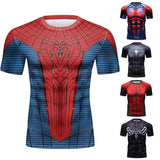 Gym running training superhero compression t-shirt polyester blend activewear