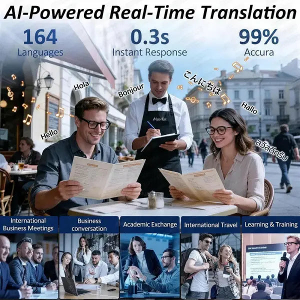 Smart glasses men 800W 4K camera 3600mAh power bank for translation