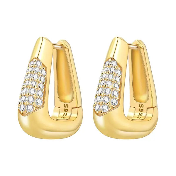 Cherry Blossom Butterfly Sterling Silver 18K Gold Plated Earrings for Party Wear - OTE4122