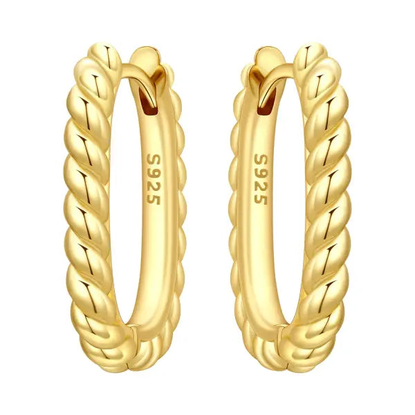 Cherry Blossom Butterfly Sterling Silver 18K Gold Plated Earrings for Party Wear - OTE4368-GD