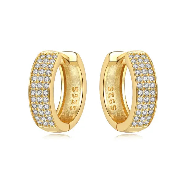 Cherry Blossom Butterfly Sterling Silver 18K Gold Plated Earrings for Party Wear - OTE4074-GD