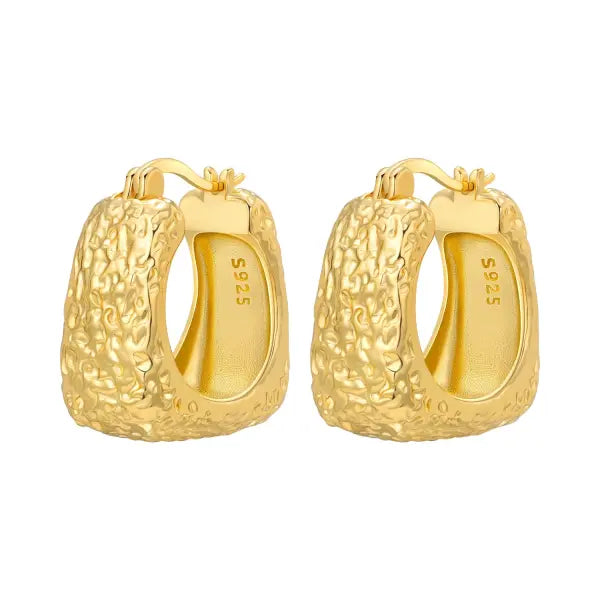 Cherry Blossom Butterfly Sterling Silver 18K Gold Plated Earrings for Party Wear - OTE4377