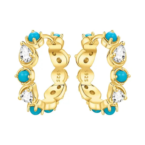 Cherry Blossom Butterfly Sterling Silver 18K Gold Plated Earrings for Party Wear - OTE4346-GD