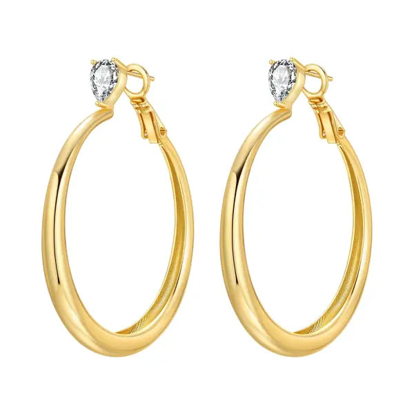 Cherry Blossom Butterfly Sterling Silver 18K Gold Plated Earrings for Party Wear - OTE4425