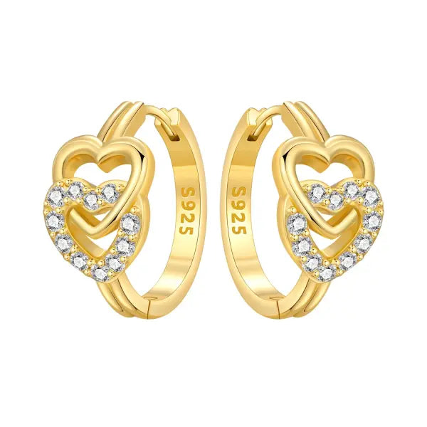 Cherry Blossom Butterfly Sterling Silver 18K Gold Plated Earrings for Party Wear - OTE4385