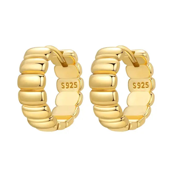 Cherry Blossom Butterfly Sterling Silver 18K Gold Plated Earrings for Party Wear - OTE4399