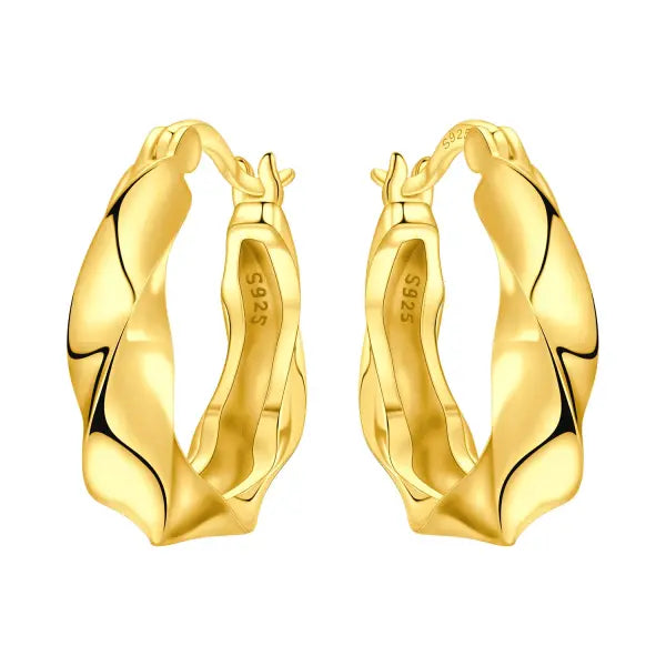 Cherry Blossom Butterfly Sterling Silver 18K Gold Plated Earrings for Party Wear - OTE4442-GD