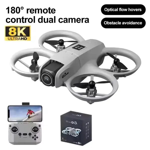 GT3 Max Drone Dual Camera Quadcopter for Aerial Photography - GT3-8K-Grey-1B / Dual 8K