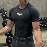Mens Compression Quick Dry T-Shirt Polyester Athletic Fitness