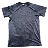 Mens Compression Quick Dry T-Shirt Polyester Athletic Fitness - Dark grey / XXL