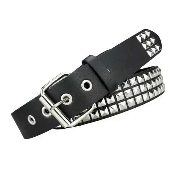2026 New Square Bead Rivet Belt Metal Pyramid Belt Men and Women Punk Hardware Jeans Belt Y2K Belt Designer Belt