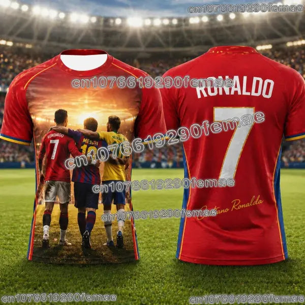 2026 Special Edition Ronaldo No.7 Soccer Jersey Oversize Breathable Training Tee - 17J0429-094-ZKB-W / 100
