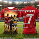 2026 Special Edition Ronaldo No.7 Soccer Jersey Oversize Breathable Training Tee - 17J0429-094-ZKB-W / 100