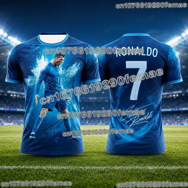 2026 Special Edition Ronaldo No.7 Soccer Jersey Oversize Breathable Training Tee - 19J0429-094-ZKB-B / 4XL