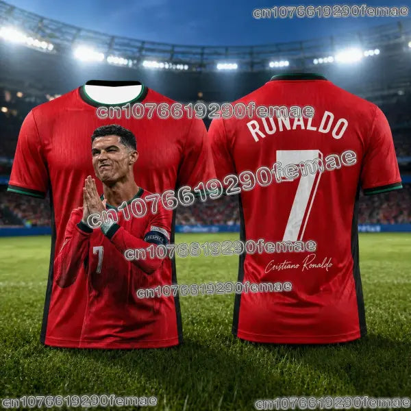 2026 Special Edition Ronaldo No.7 Soccer Jersey Oversize Breathable Training Tee - 16J0429-094-ZKB-W / 4XL