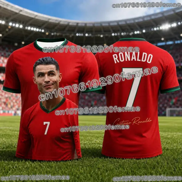 2026 Special Edition Ronaldo No.7 Soccer Jersey Oversize Breathable Training Tee - 15J0429-094-ZKB-W / 4XL
