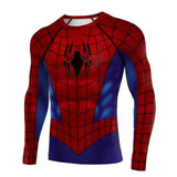 Quick Dry Compression Long Sleeve Hot Toys Spider Workout Top - CTZ24639 / 130