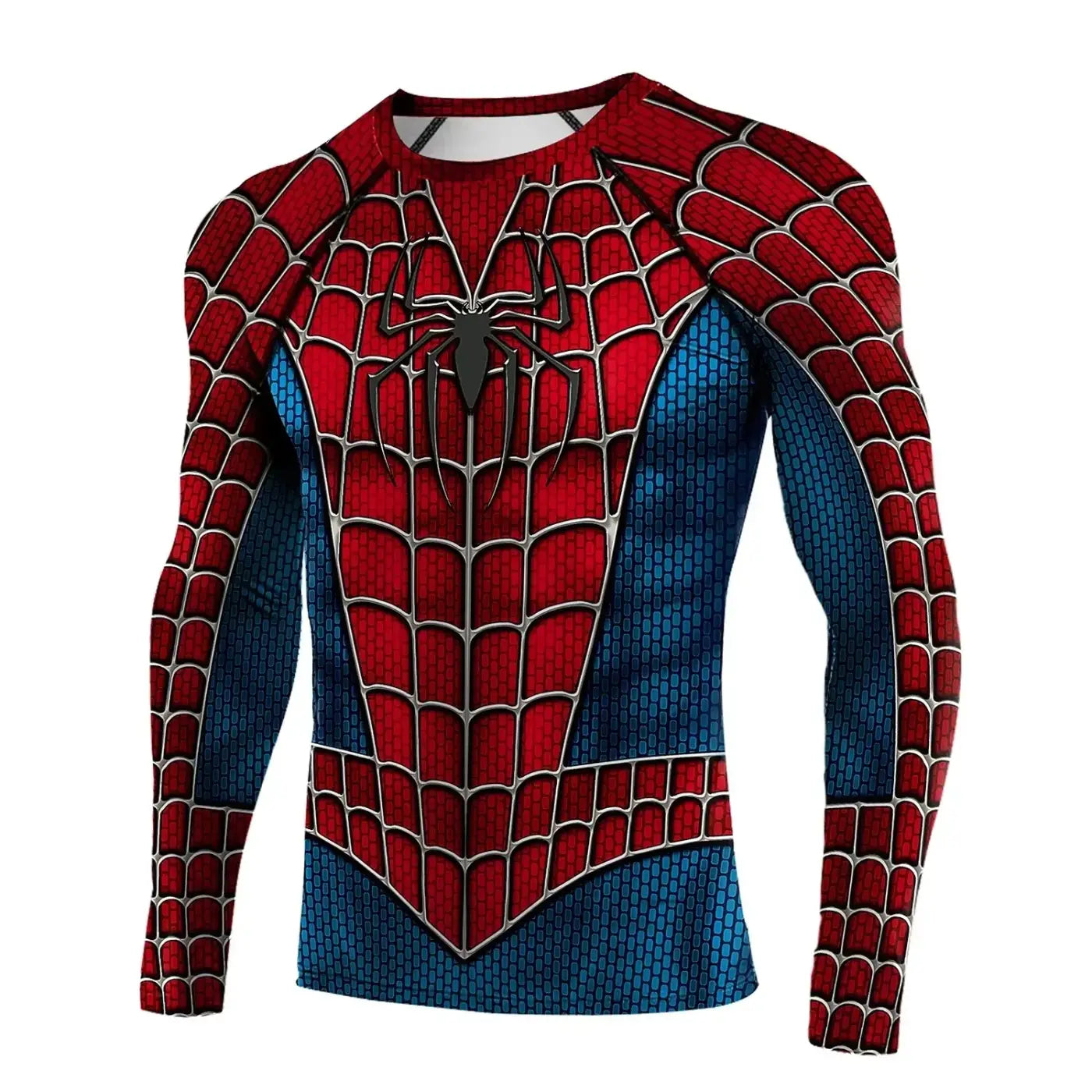 Quick Dry Compression Long Sleeve Hot Toys Spider Workout Top - CTZ24637 / S