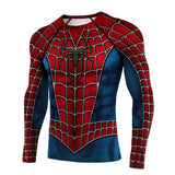 Quick Dry Compression Long Sleeve Hot Toys Spider Workout Top - CTZ24637 / S