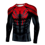 Quick Dry Compression Long Sleeve Hot Toys Spider Workout Top - CTZ24638 / S