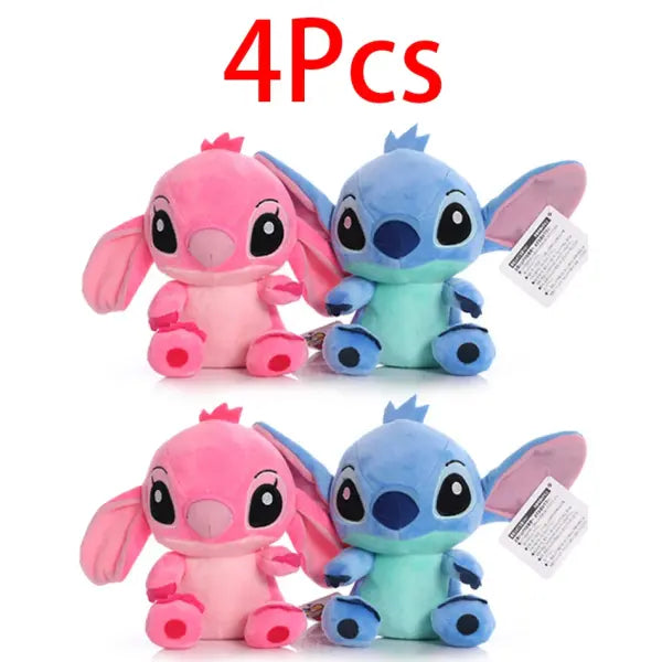 20cm Stitch Stuffed Plush Models Cartoon Stuffed Plush Dolls Anime Plush Baby Toys Kawaii Kids Birthday Gift - 20cm-4pcs