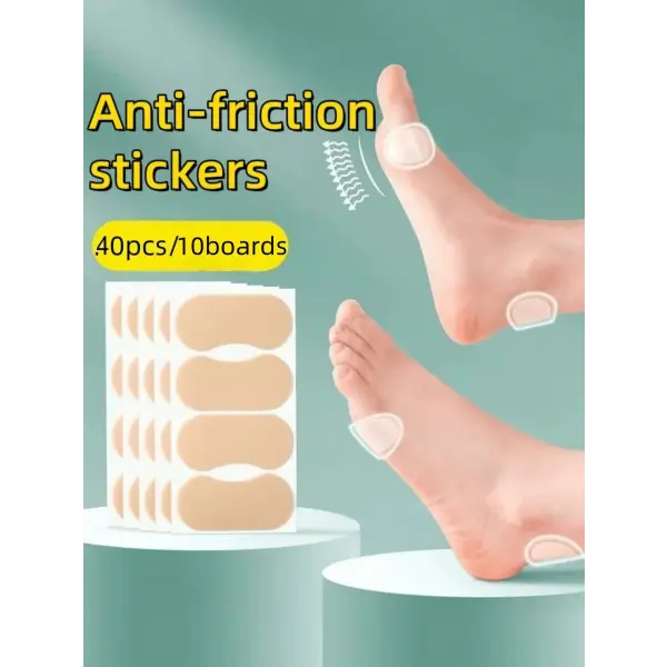 20pcs Blister Plasters Invisible Hydrocolloid Gel Blister Bandages Blister Cushion Pad for Heel Foot Toe and Guard Skin