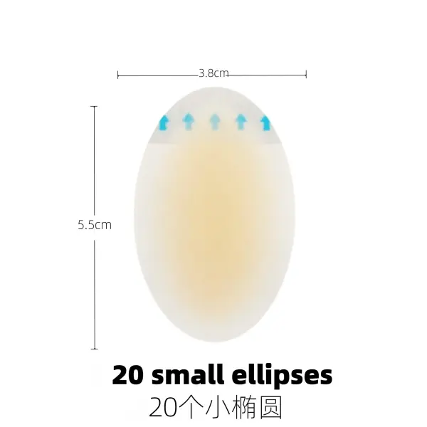 20pcs Blister Plasters Invisible Hydrocolloid Gel Blister Bandages Blister Cushion Pad for Heel Foot Toe and Guard Skin