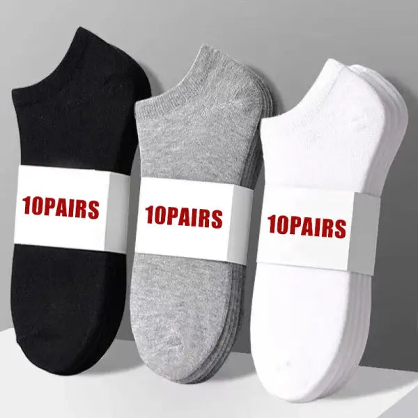 Breathable sweat deodorant ankle socks for men (Polyester Cotton) – Business casual