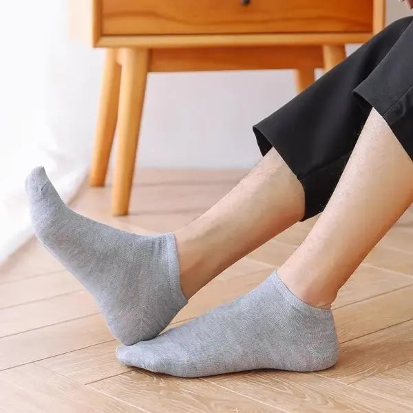 Breathable sweat deodorant ankle socks for men (Polyester Cotton) – Business casual