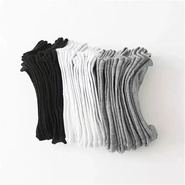 Breathable sweat deodorant ankle socks for men (Polyester Cotton) – Business casual - 10pairs Multi / EU38-45
