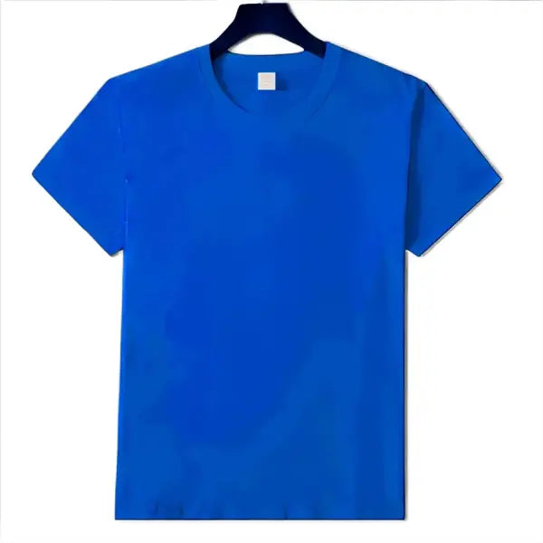 Men’s Cotton T-Shirt – High Quality MRMT Short Sleeve Pure-Color Casual Top - Blue / 4XL