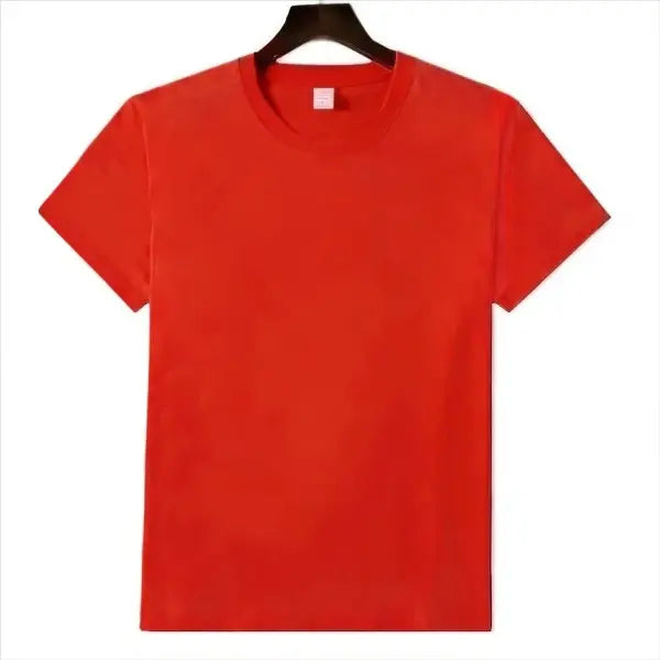 Men’s Cotton T-Shirt – High Quality MRMT Short Sleeve Pure-Color Casual Top - Red / XXXL